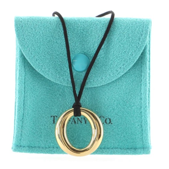 Tiffany & Co. Jewelry - Tiffany & Co Estate ELSA PERETTI 18K Yellow Gold Sevillana Black Cord Necklace